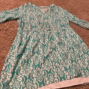 XL NWOT size 16 adorable dress green and white